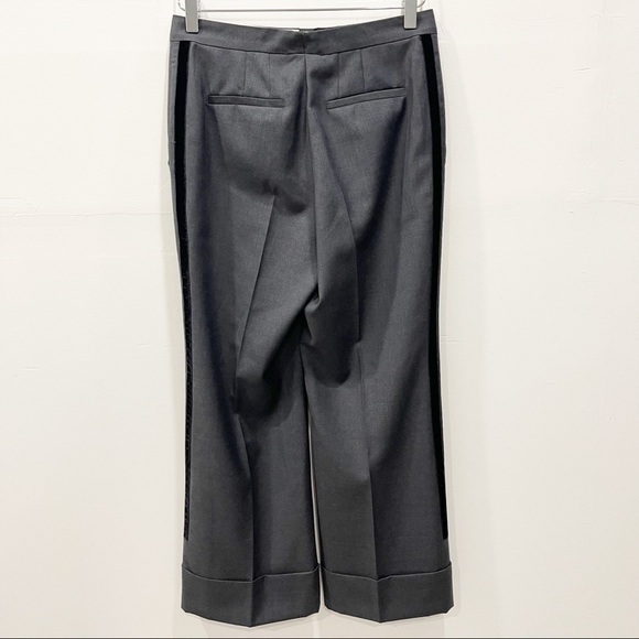 Gilmar Divisione Industria Spa Tuxedo Stripe Trouser Pants Size 40 Fleece Wool - Picture 2 of 10